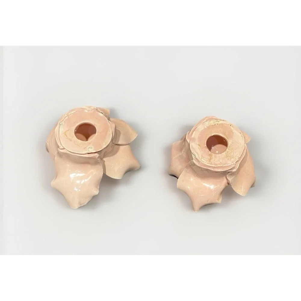 Fitz‎ and Floyd 1983 Pink Flower Salt & Pepper Shaker Pink Yellow Vintage *RARE*